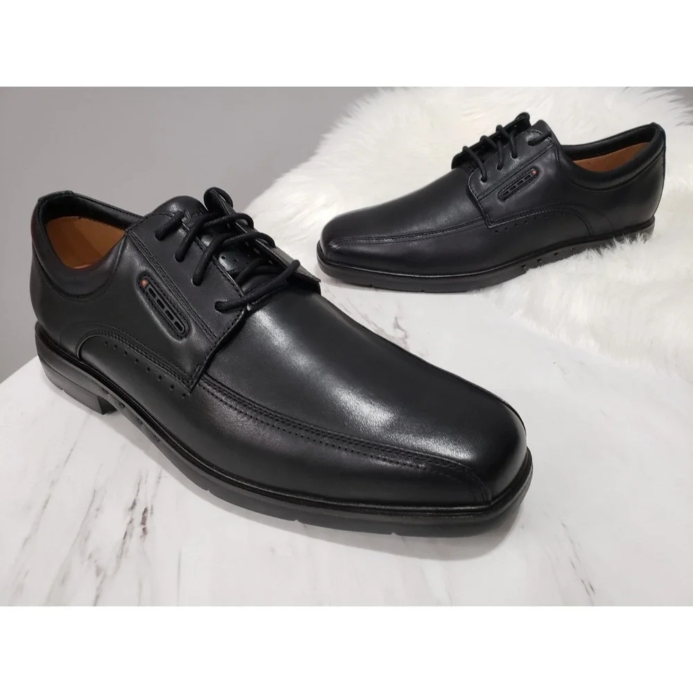 NEW NO BOX SZ 11.5 CLARKS ARTISAN Kendric Way Leather Oxford Shoes Black Leather